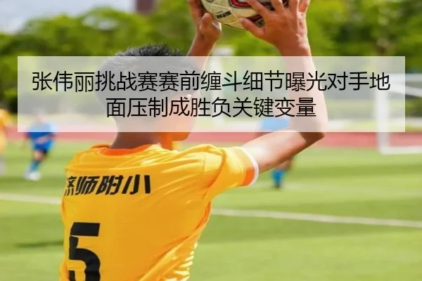 张伟丽挑战赛赛前缠斗细节曝光对手地面压制成胜负关键变量
